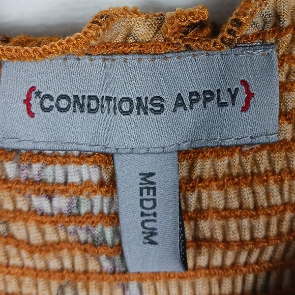 Anthropologie Conditions Apply Smocked Peplum Top, Medium, Ruffled, Cottage Core - Picture 2 of 16